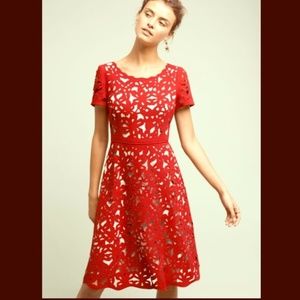 Red Anthropologie Dress